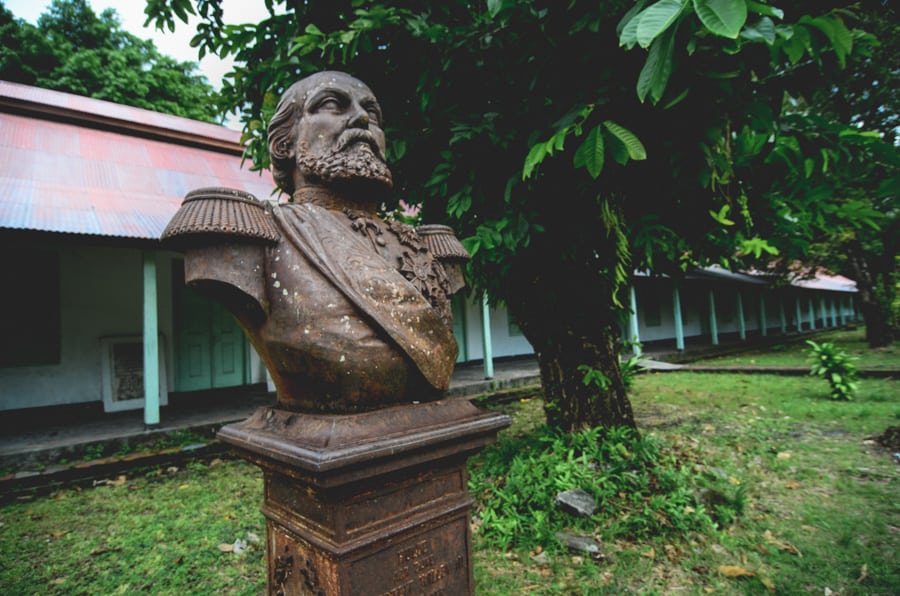 Bust of king Willem III at the Governor's palace in the Banda Islands
