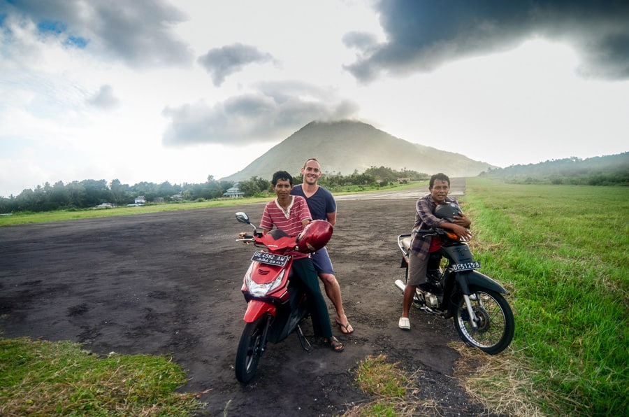 Getting to the Banda Islands: The airport runway in Bandaneira