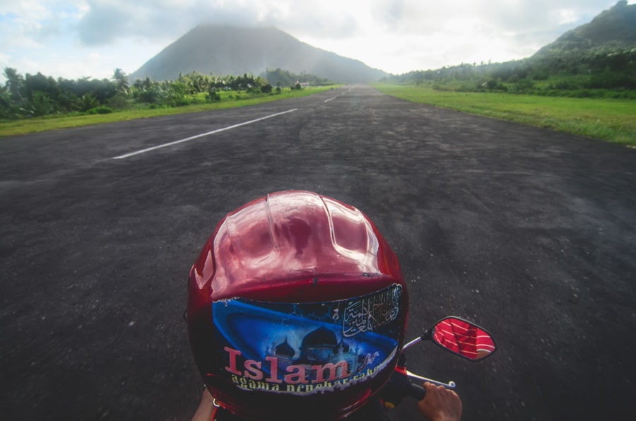 Getting to the Banda Islands: The airport runway in Bandaneira