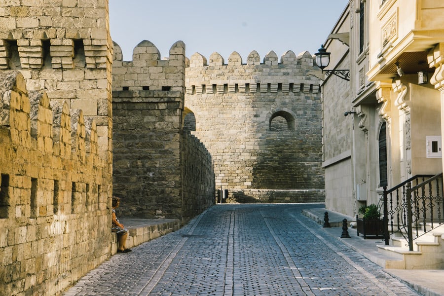 Baku fortress wall, 2 day Baku itinerary