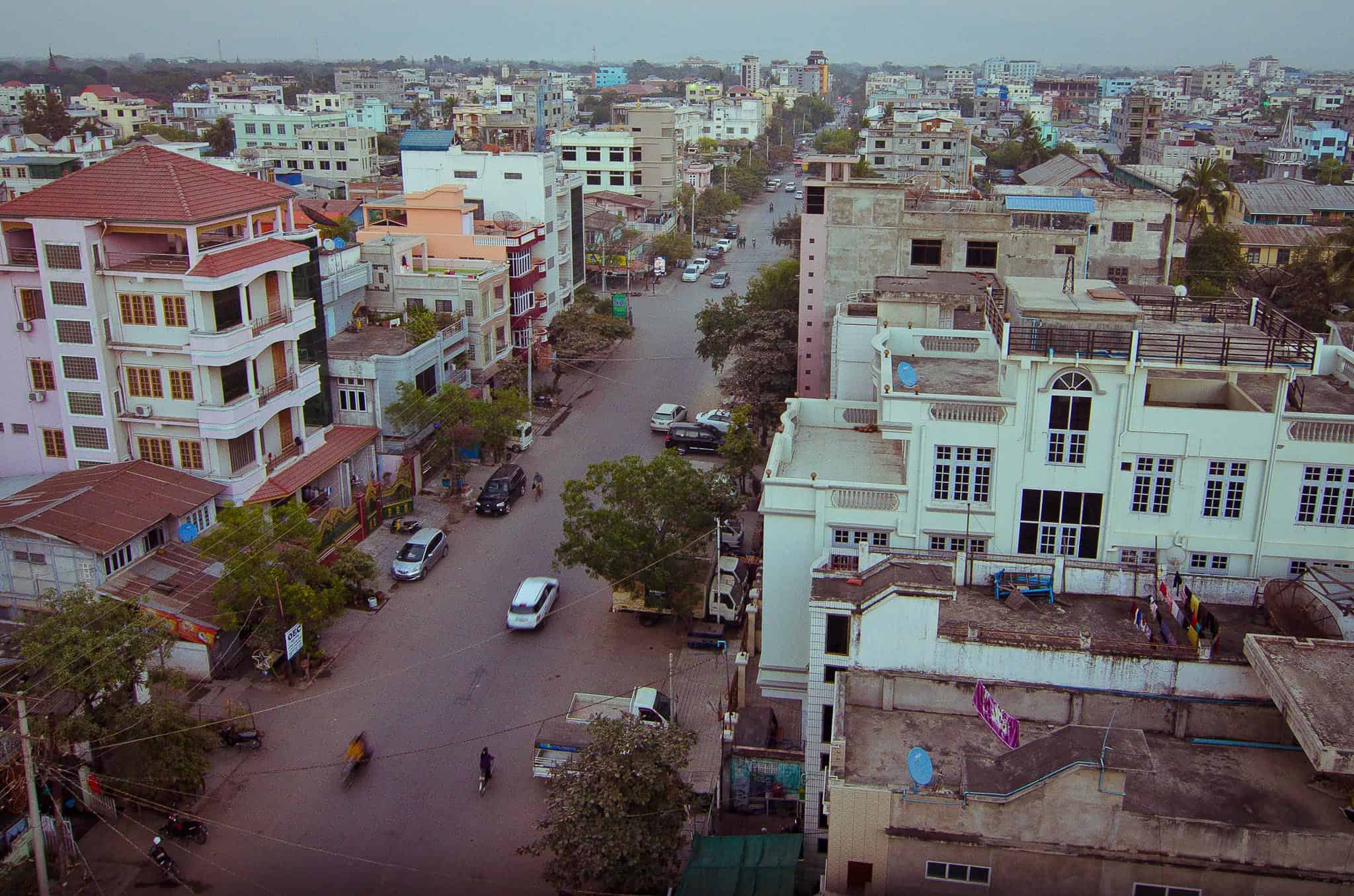 Travel  inspiration:  View over the city of Mandalay , Myanmar