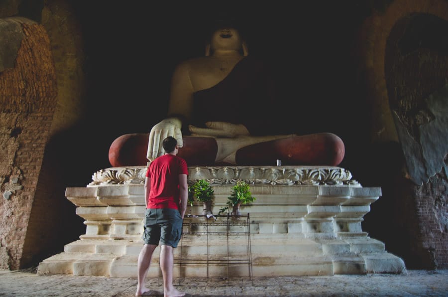 A gaint buddha in Bagan, Myanmar
