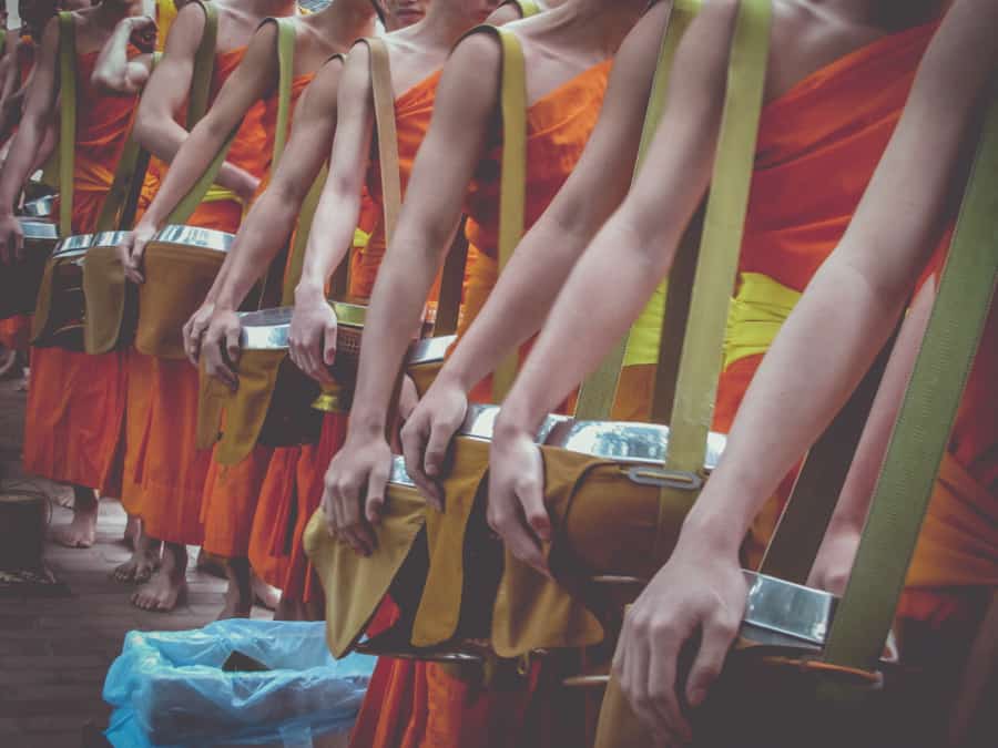 Photographing Tak Bat in Luang Prabang, Laos
