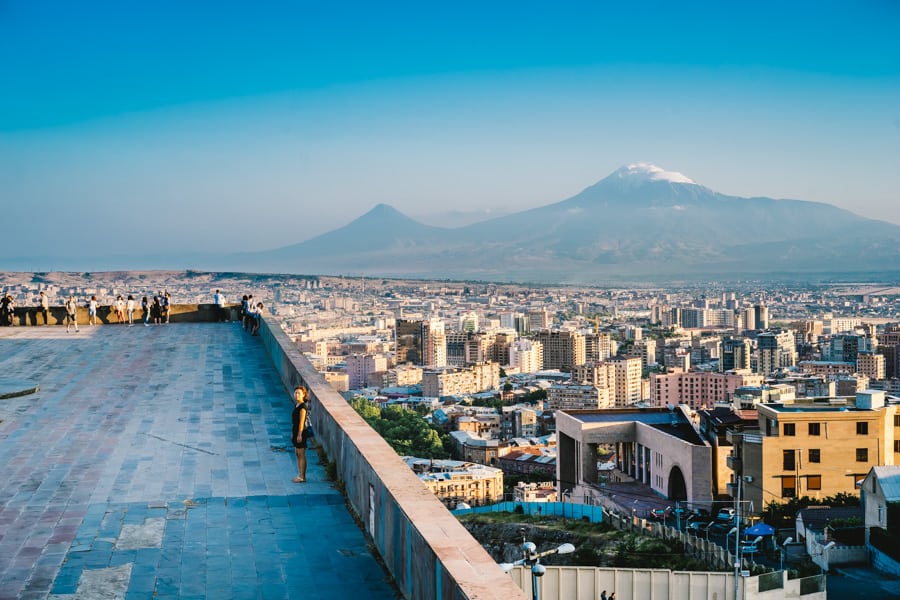 View of Mount Ararat from the top of the Cascade complex