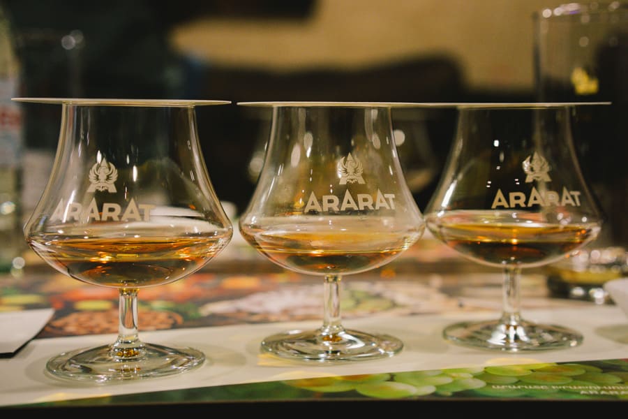 Brandy tasting at Ararat Brandy distillery, Armenia