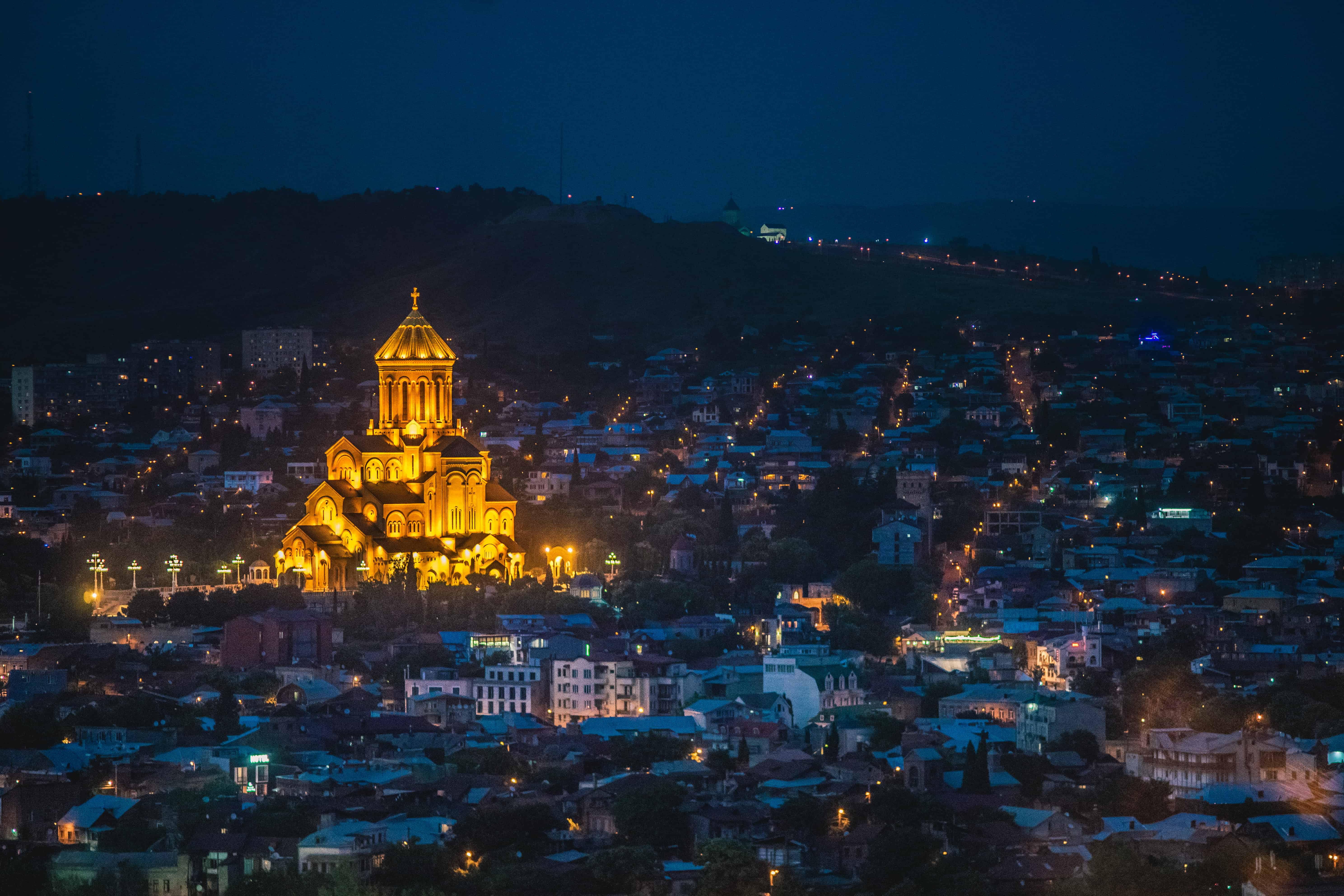 Night view of Tbilisi