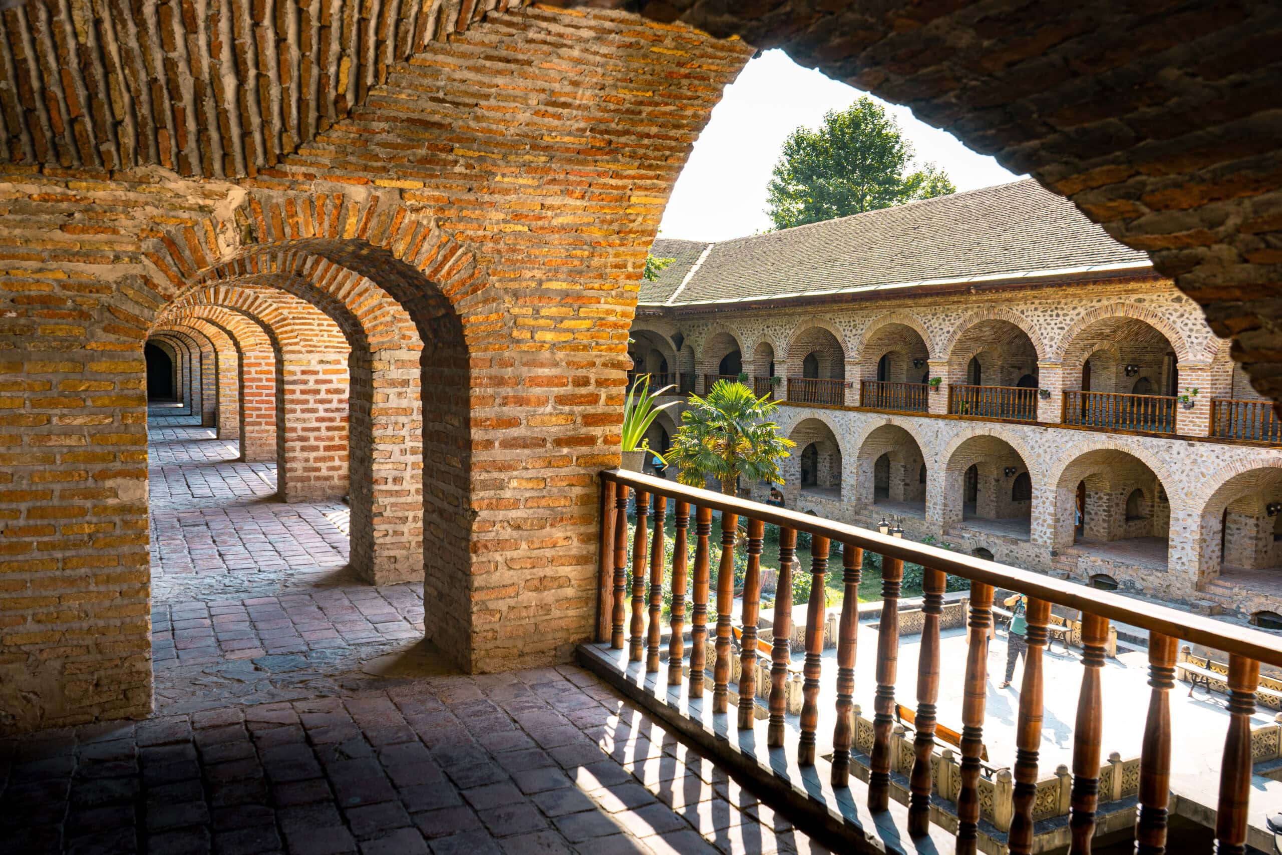 The Upper Caravanserai in Sheki. It is now a hotel