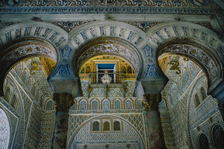 Interior of the Alcazar in Seville