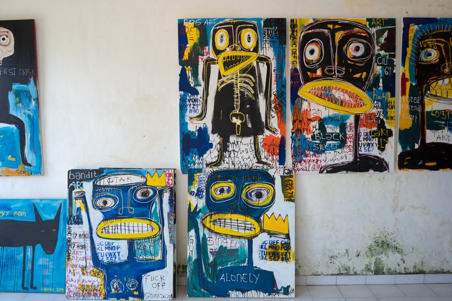 Modern art for sale on Tegalalang Road, Ubud