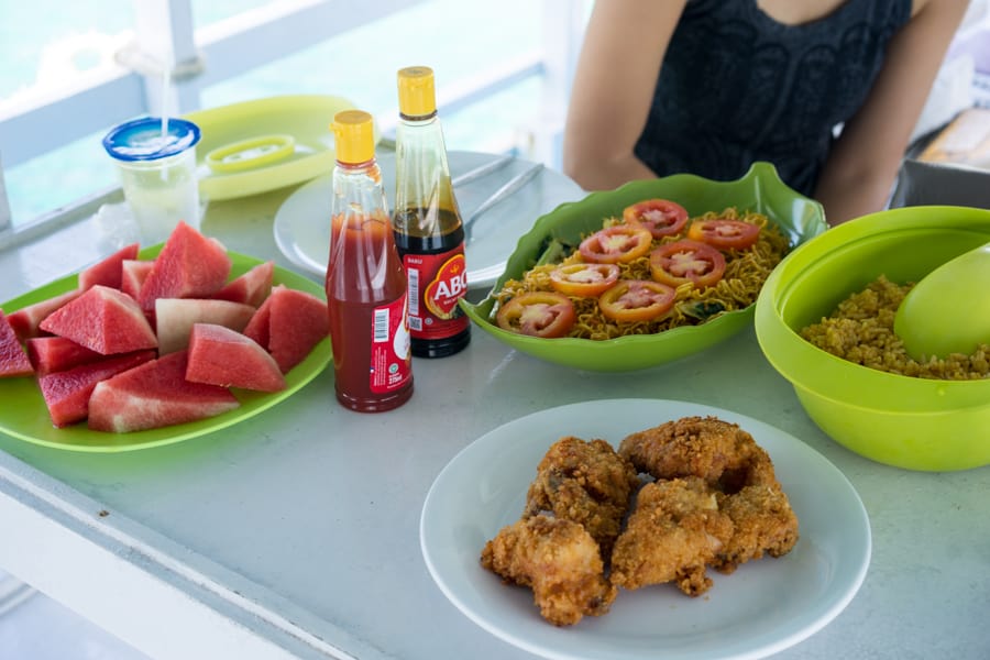 Food on Komodo boat trip