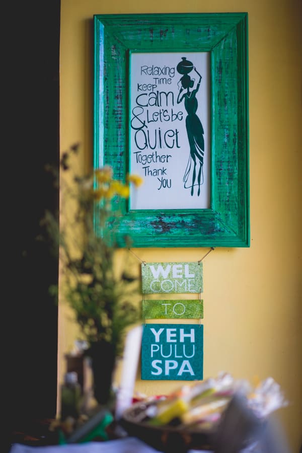 Display at a spa in Ubud