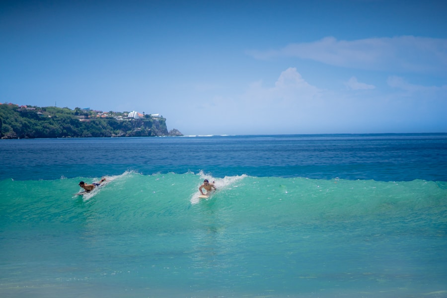 Surfers at Dreamland Beach, Bali