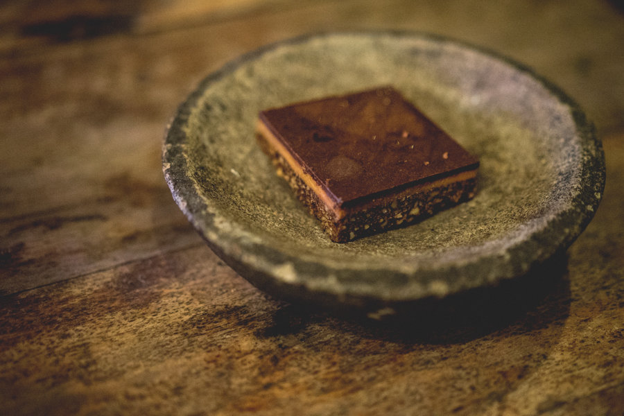 Chocolate and Peanut butter bar at Sugar Rock restaurant, Padang Padang beach, Bali