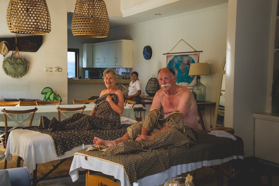 In-house massage at private pool villa in Bali