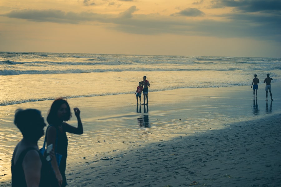 Sunset beach stroll at Canggu Beach
