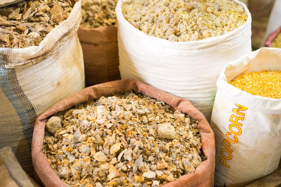 Natural incense for sale in Harar