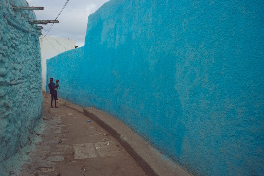 Colorful alley in the Harar Jugol
