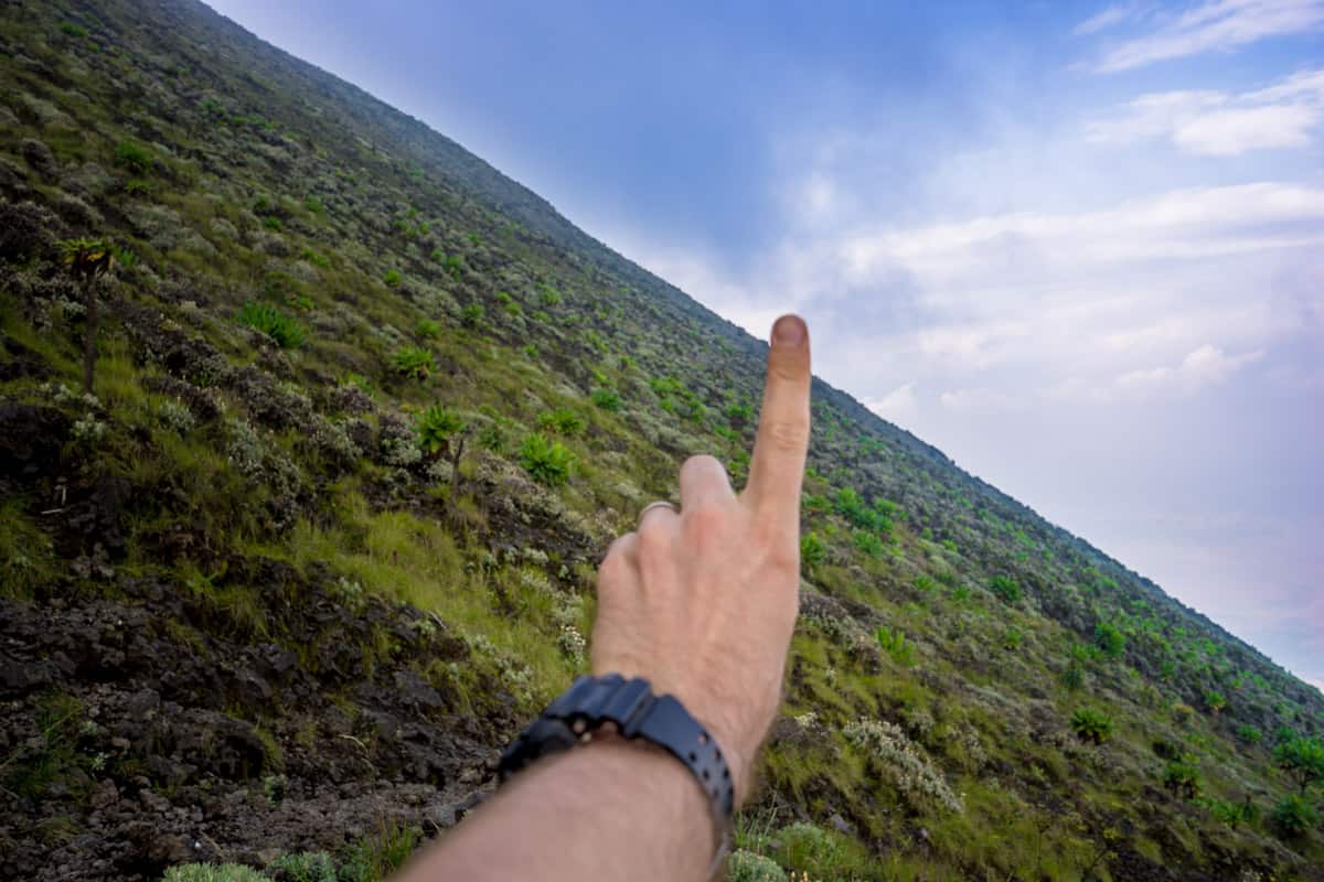 Gradient of Nyiragongo, DRC