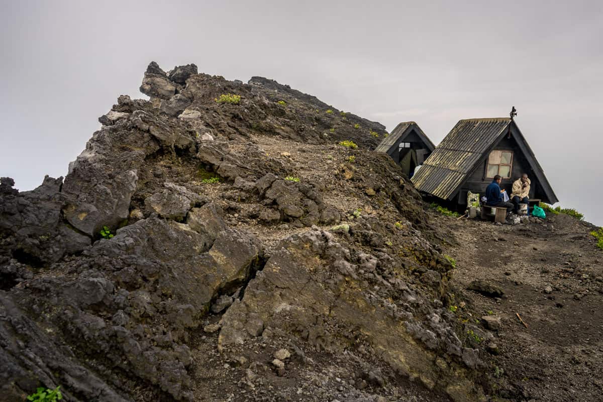 Virunga National Park shelters on Mount Nyiragongo, DRC