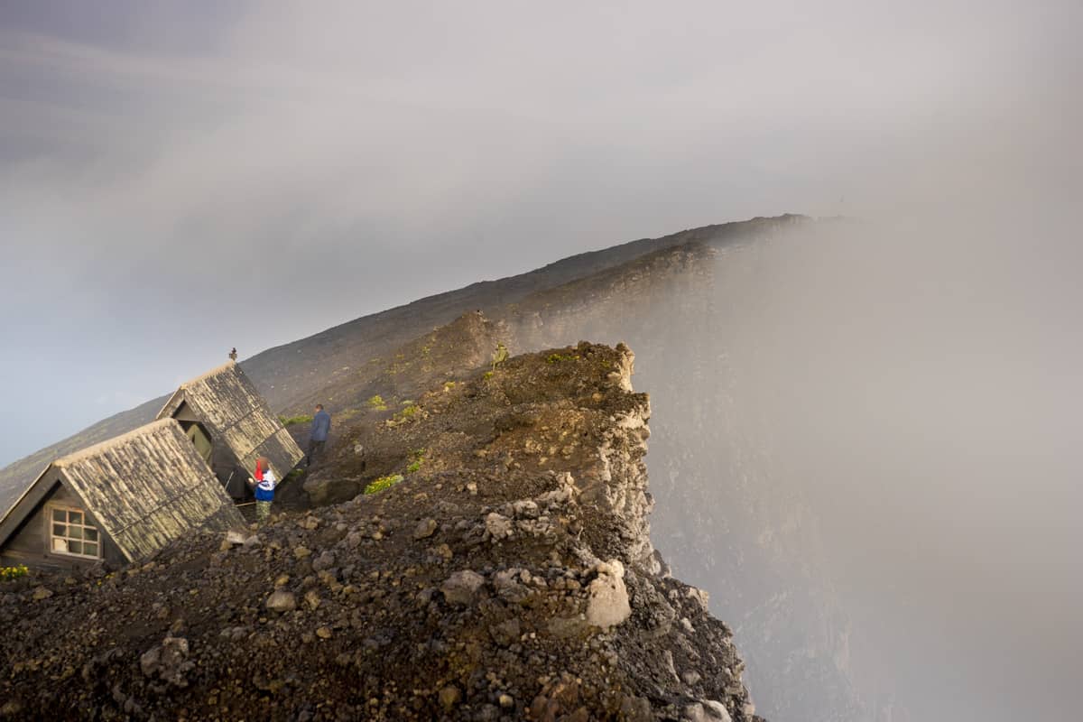 Virunga National Park shelters on Mount Nyiragongo, DRC