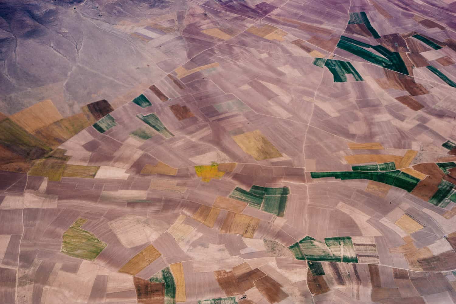 Turkish landscape during a flight from Istanbul to Kayseri
