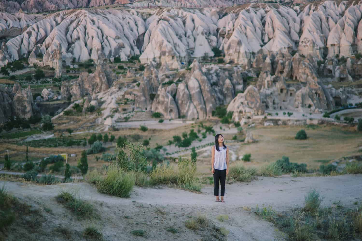 Sunset view point in Göreme, looking towards Rose Valley