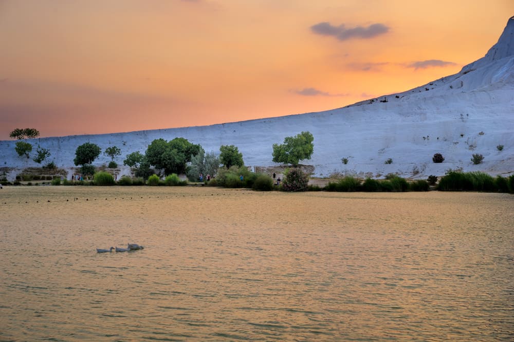 Sunset at the Pamukkale Natural Park