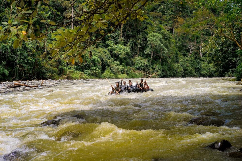 Tubing on the Bohorok river in Bukit Lawang