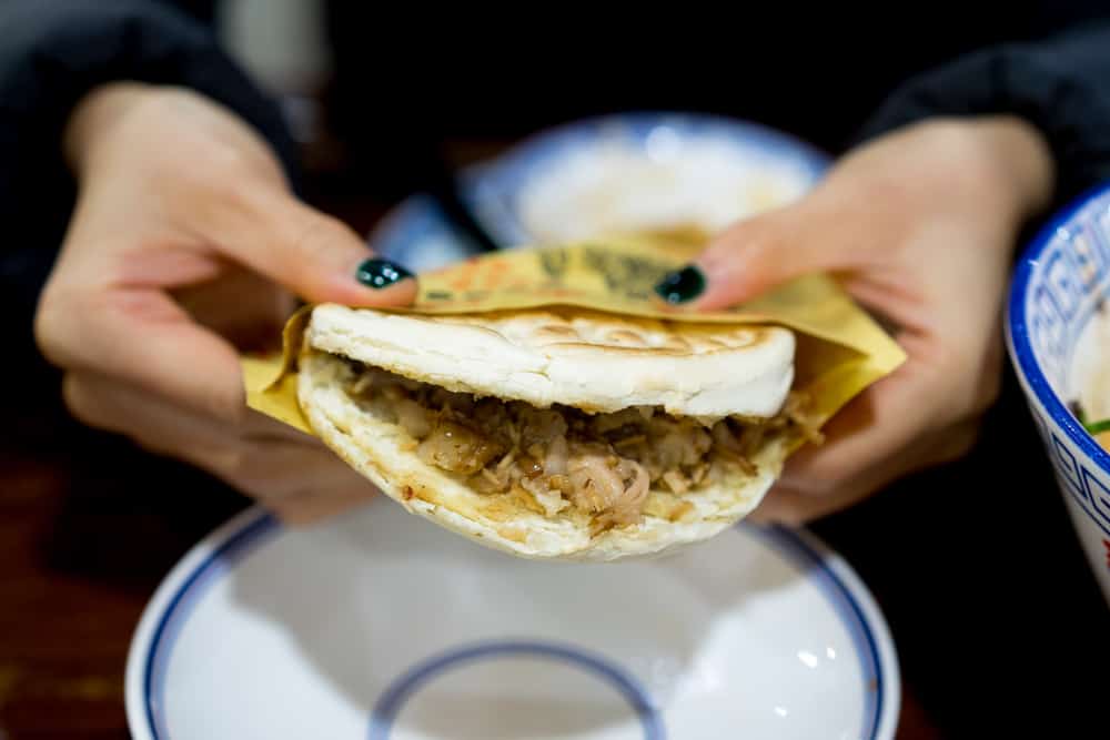 Rou Jia Mo , or China Burger is a popular street food in Xi'an