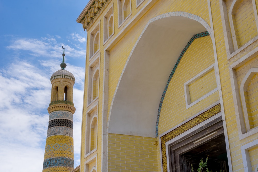 Id Kah Mosque entrance and minaret