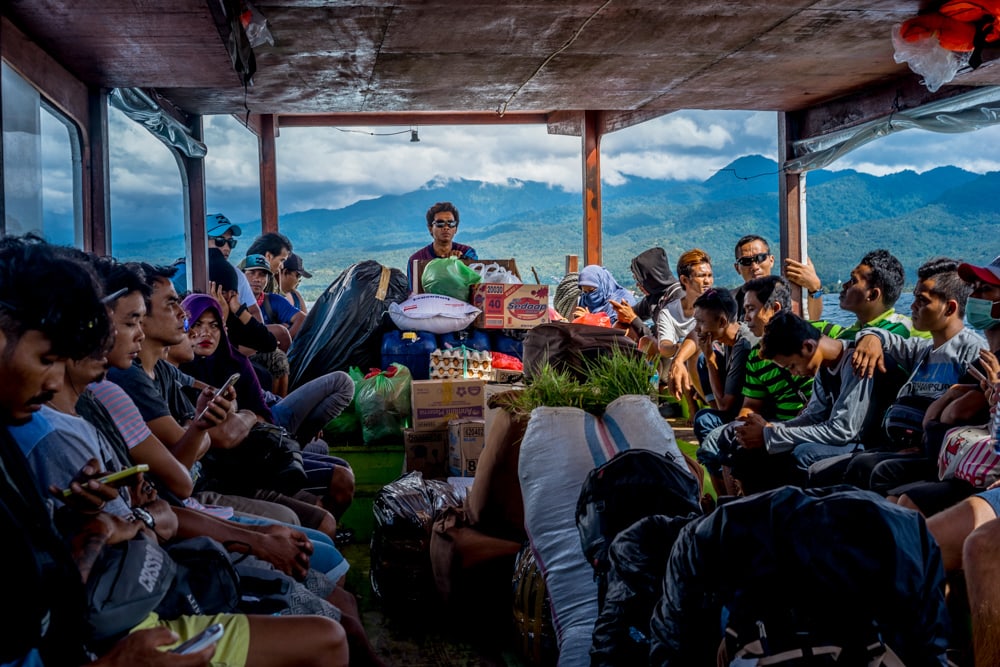 The public ferry between Bangsal Harbour and Gili Trawangan