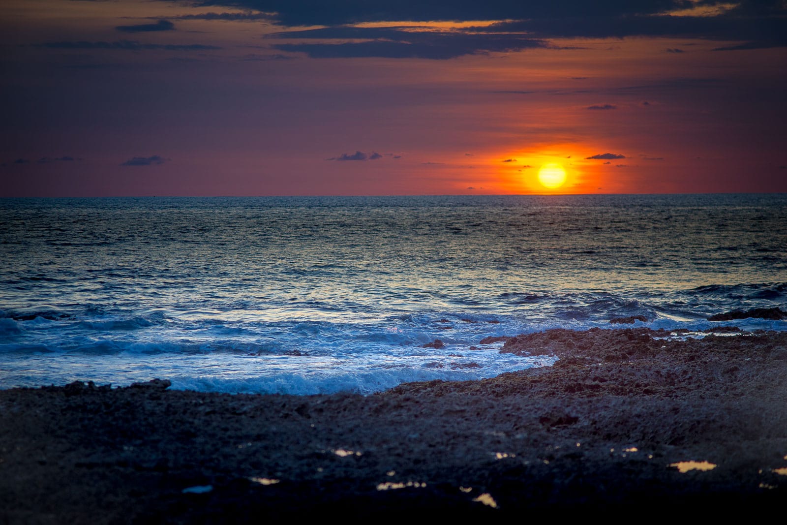 Indian ocean sunset on Asu island, Nias, Sumatra