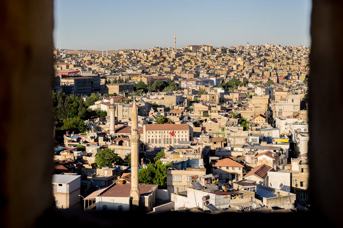 View over Gaziantep from the top of the castle