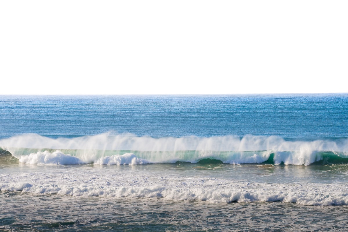 Waves in Tsweleni on the Wild Coast in South Africa