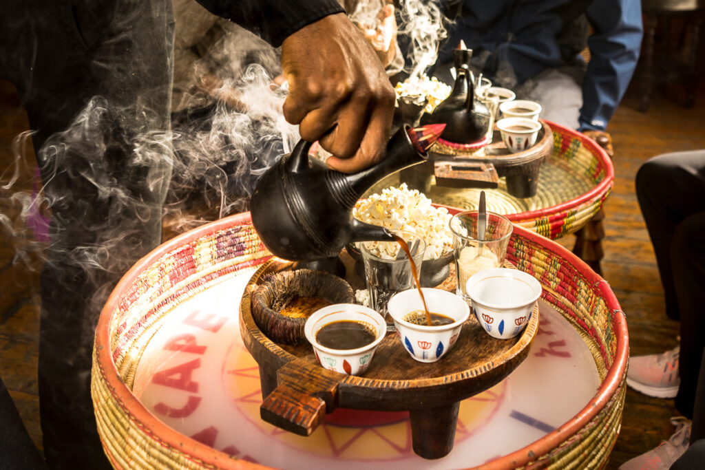 Ethiopian coffee ceremony at Addis in Cape on Long Street