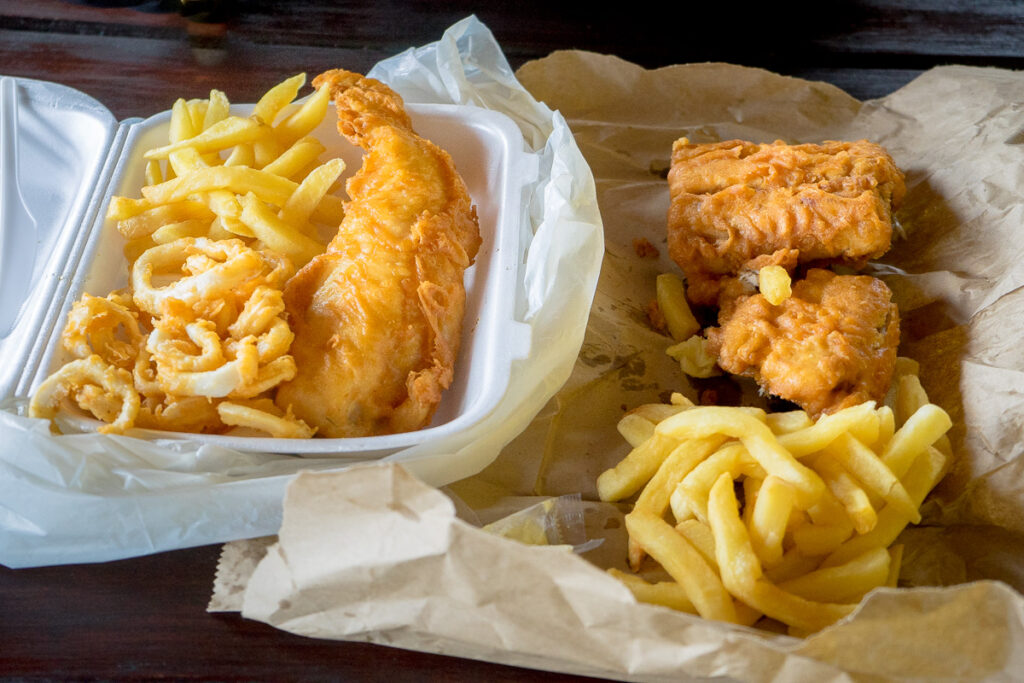 Fish and Chips from Fish on the Rocks in Hout Bay