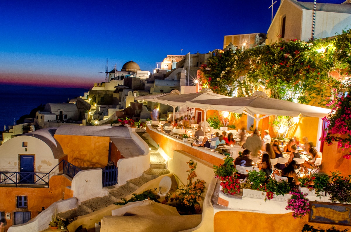 Kastro restaurant, Santorini