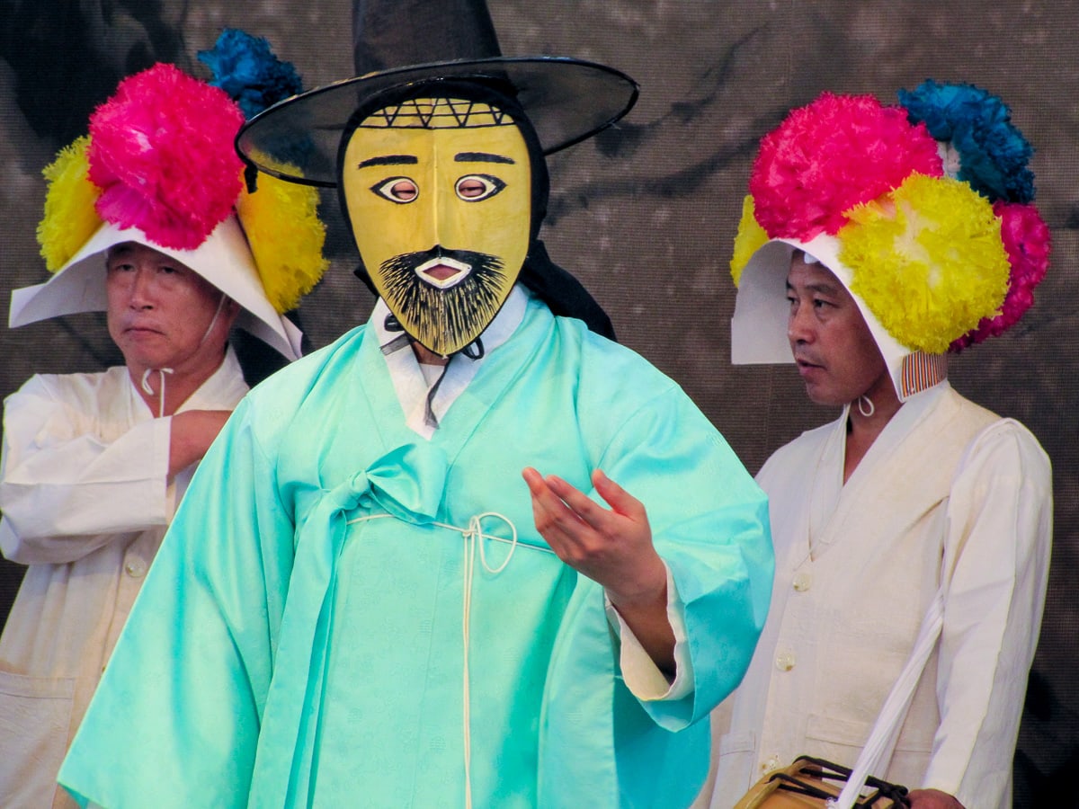 A performer at Andong mask dance festival