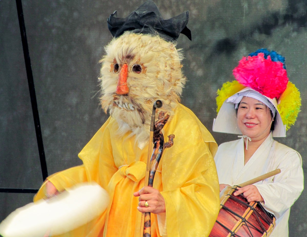 performers at Andong mask dance festival