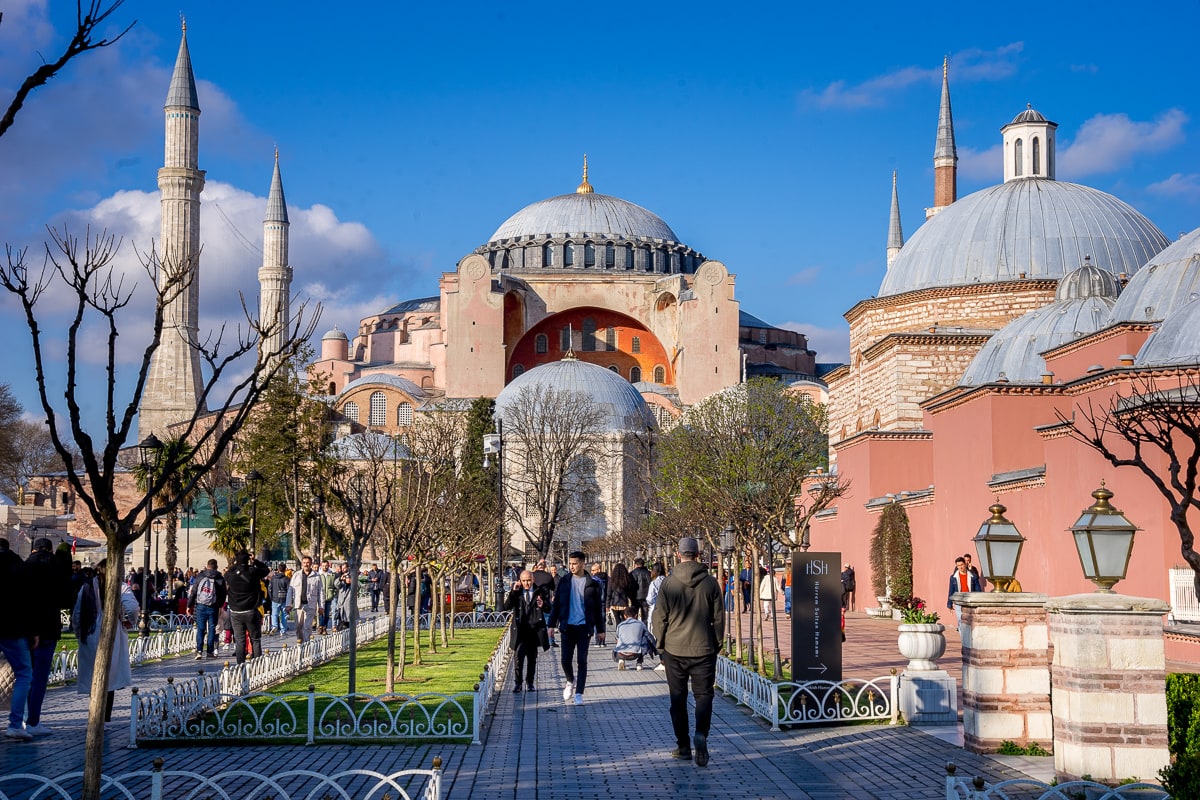 The Hagia Sophia seen from the outside