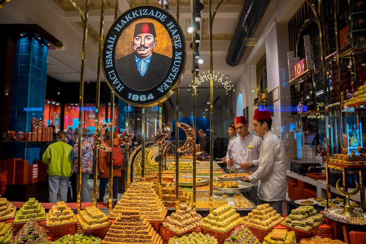 Hafiz Mustafa dessert shop in Istanbul