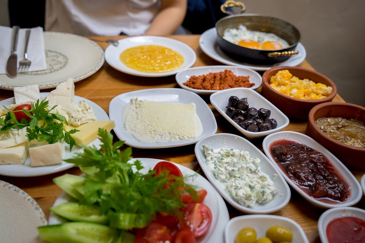 Breakfast at Van Kahvalti Evi in Istanbul
