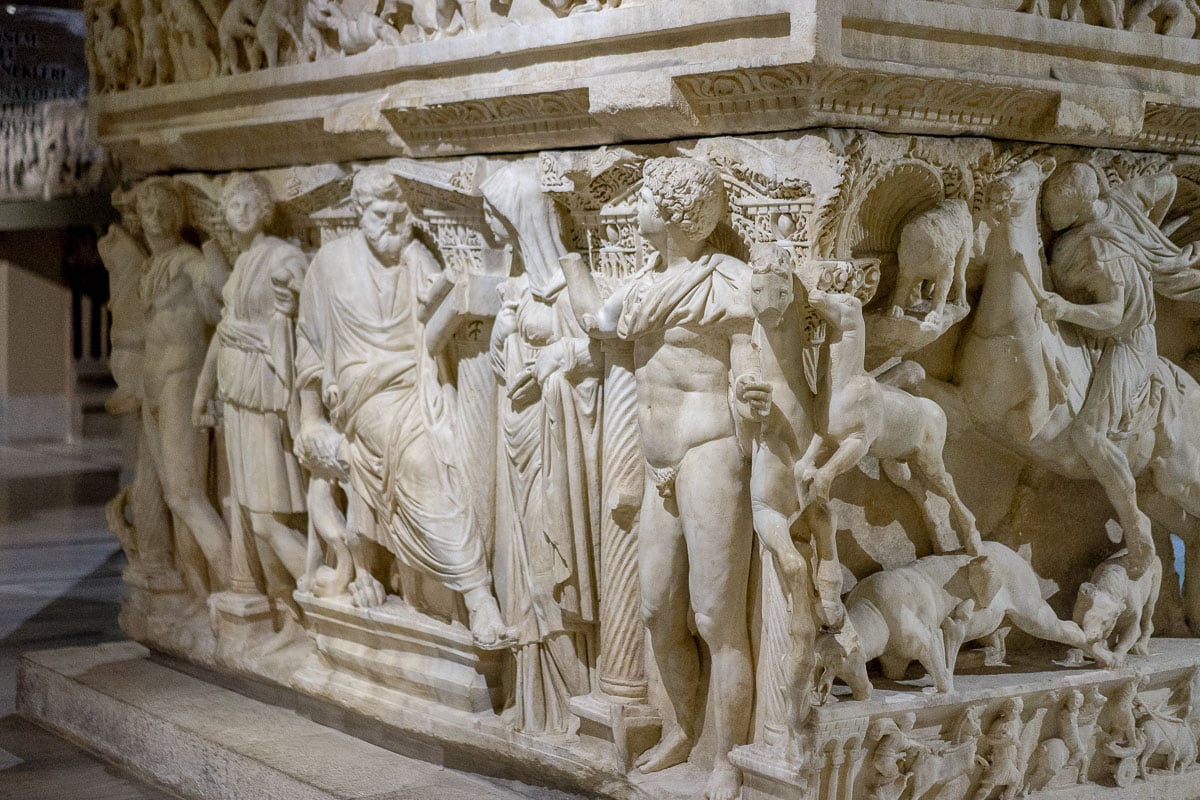 The sarcophagus of Alexander the great in Istanbul