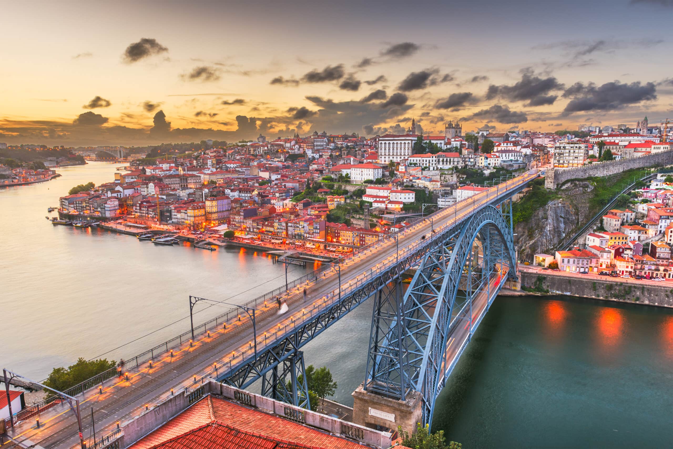 Bridge in Porto spanning the Douro River