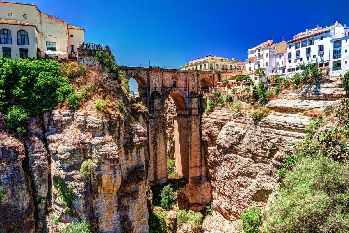 Ronda, Spain, a landscape with the Tajo Gorge.