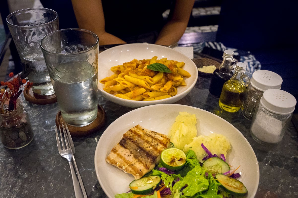 Indonesian Mediterranean food at Zaitun Restaurant in Amed, Bali