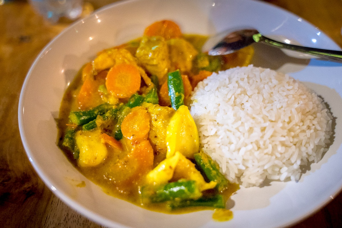 Seofood curry at Warung Agung, Amed