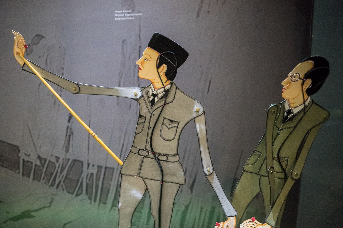 A shadow puppet of an Indonesian politician folllowing the independence of the country