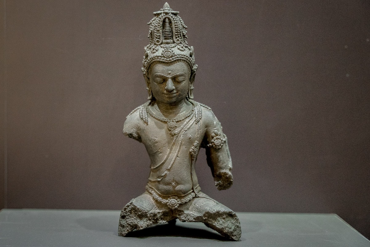 Bronze Hindu god on dispaly in the Bronze Room of the Museum Nasional Indonesia