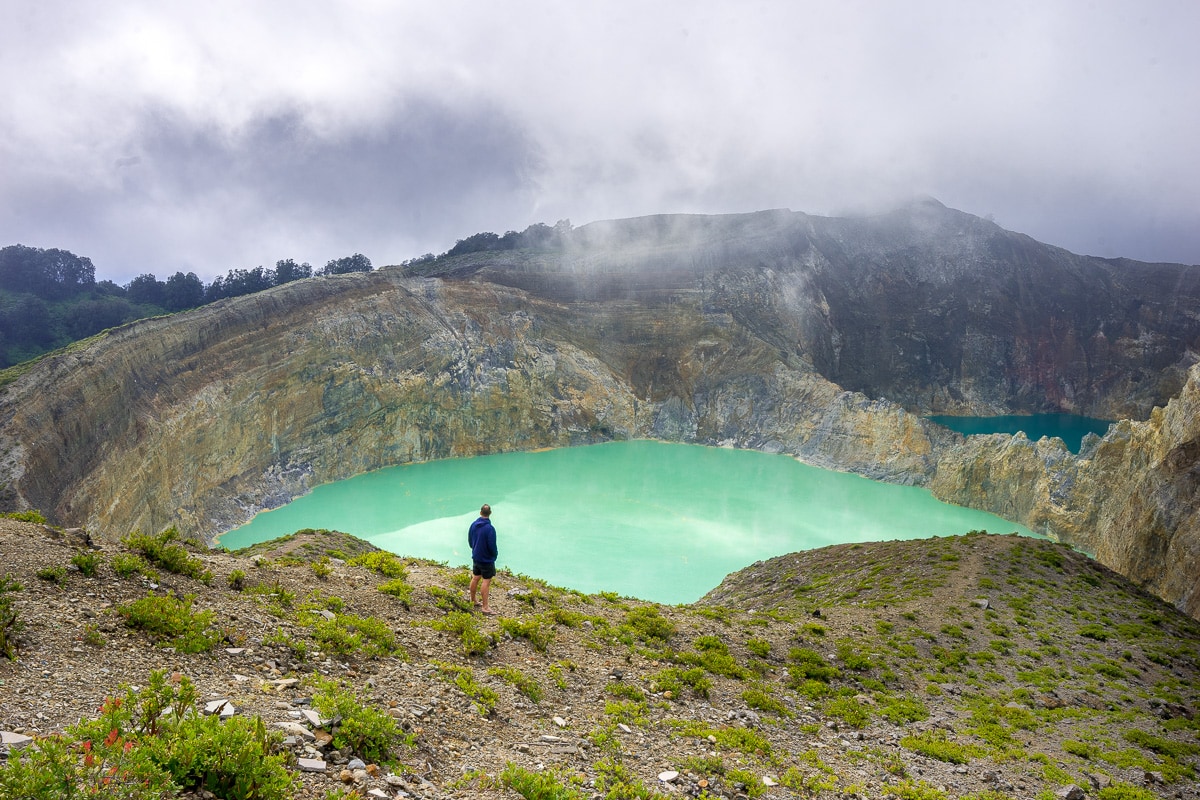 A phot of myself hiking in Kelimutu national park in Flores, Indonesia